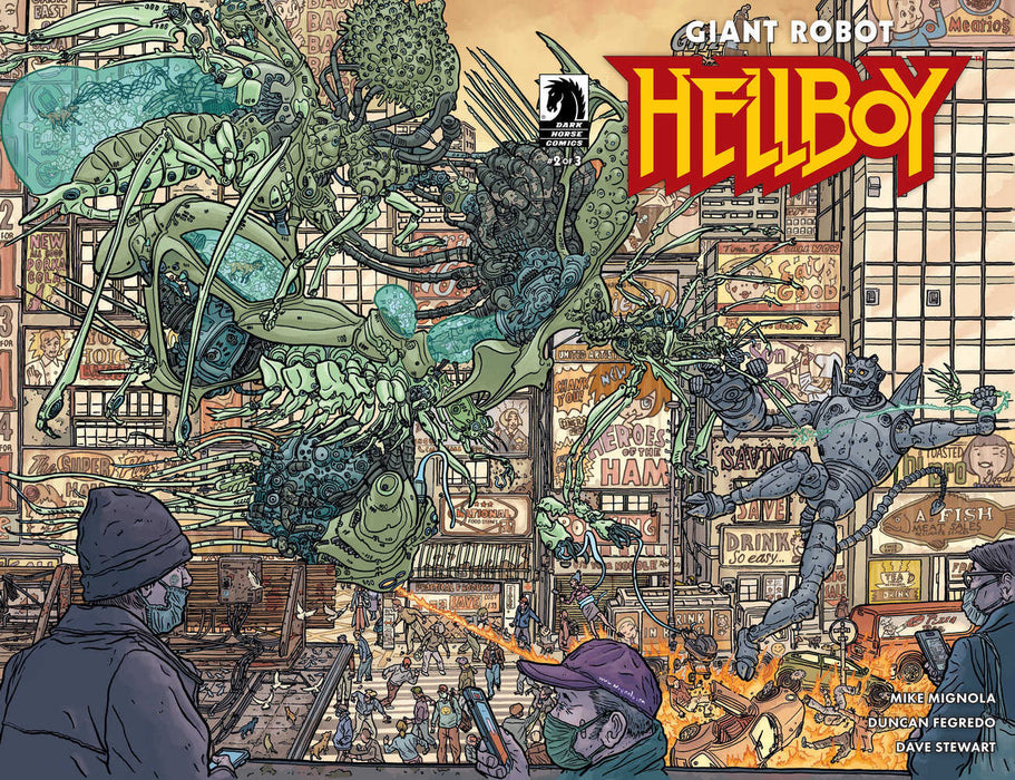 Giant Robot Hellboy #2 Cover B Wraparound Geof Darrow