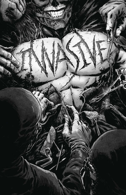 Invasive #1 Of 4 Cover E Inc 1:15 Brian Level Bw Variant Mature