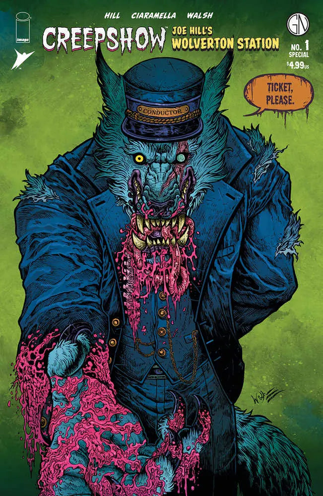 Creepshow Joe Hills Wolverton Station One Shot Cover C 1 in 10 Wolf Variant Mature
