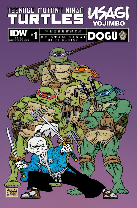 Teenage Mutant Ninja Turtles/Usagi Yojimbo: Wherewhen #1 Director'S Cut Cover A Sakai